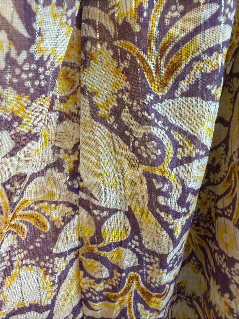 Anthropologie Strappy Yellow and Purple Floral Maxi Dress - Picture 5 of 8